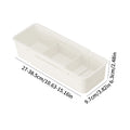 Drawer Organizer Expandable Utensil Tray For Kitchen Adjustable Flatware Stationery Cosmetics Holder White Cutlery Storage Box