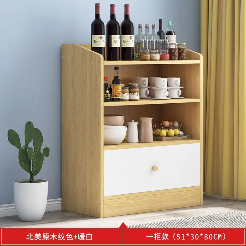 Drawer Modern Sideboard Kitchen Buffet Cabinet Dining Room Storage Furniture Organizer with ShelvesLarge  Sturdy Easy Assembly