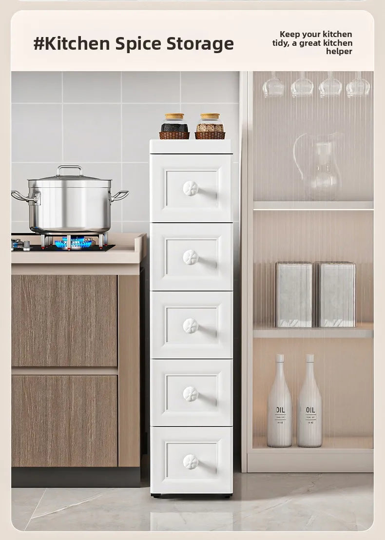 Drawer Style  Organizer Box Home Extreme Narrow Side Stand Cabinet Bathroom  Storage Box Kitchen Shelf