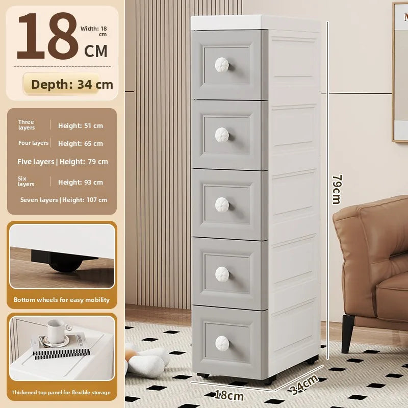 Drawer Style  Organizer Box Home Extreme Narrow Side Stand Cabinet Bathroom  Storage Box Kitchen Shelf