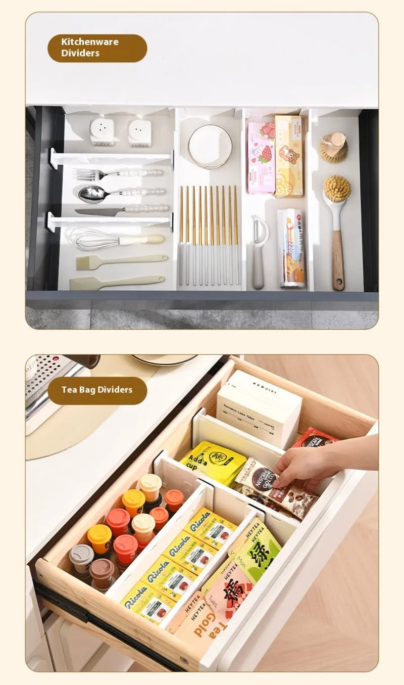 Drawer Organizer Dividers for Clothes Underwear Socks Storage Box Partition Boards for Kitchenware Cosmetics Free-Combination