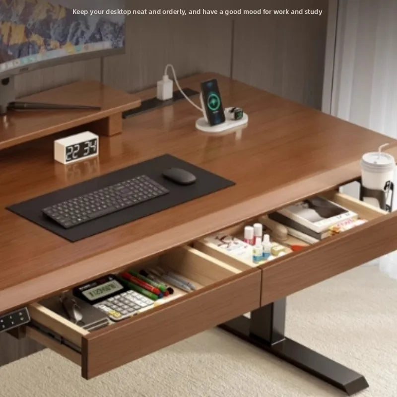 Solid Wood Desk Drawer Pull-Out Organizer Under-Desk Hidden Storage Box for Office Miscellaneous Storage for Documents