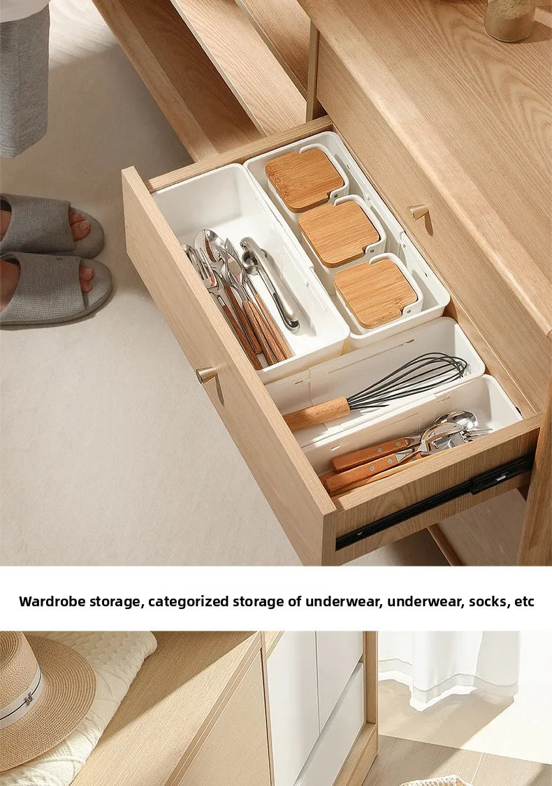 Drawer Organizer Box Home Retractable Sorting Kitchen Compartments Underwear Desktop Cutlery Storage Box