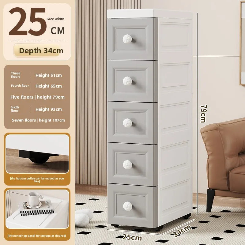 Drawer Style  Organizer Box Home Extreme Narrow Side Stand Cabinet Bathroom  Storage Box Kitchen Shelf