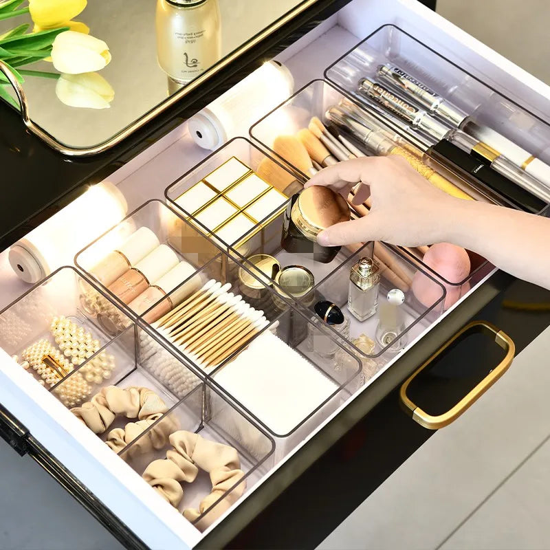 Makeup Organizer for Drawer, Makeup Organizer for Vanity, Countertop, Bathroom, Kitchen and Cabinet Storage Boxes