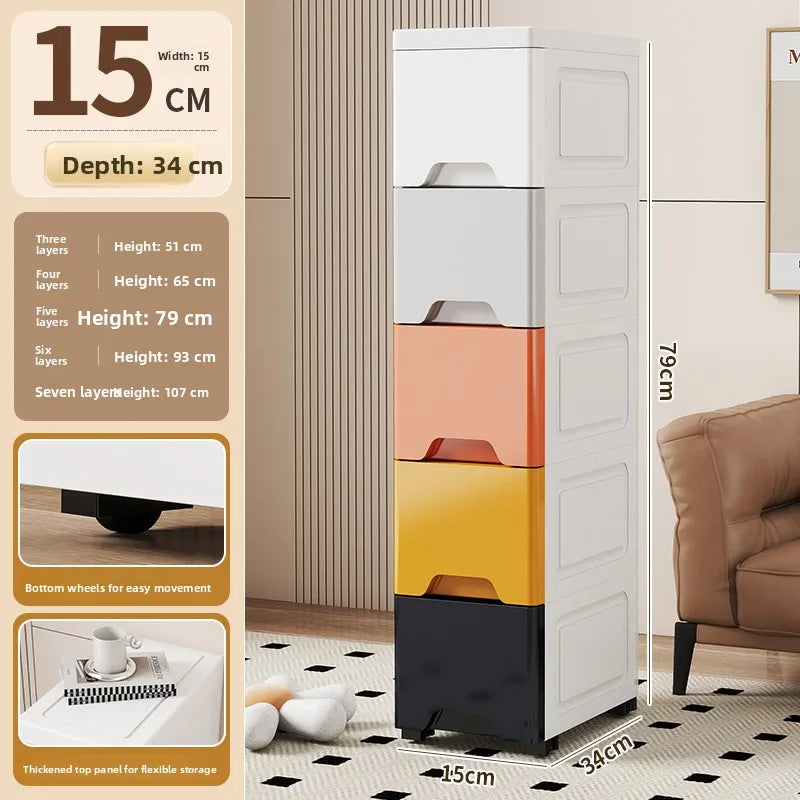 Drawer Style  Organizer Box Home Extreme Narrow Side Stand Cabinet Bathroom  Storage Box Kitchen Shelf