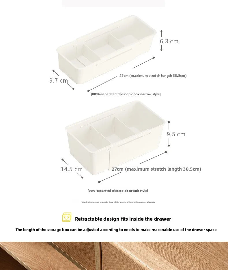 Drawer Organizer Box Home Retractable Sorting Kitchen Compartments Underwear Desktop Cutlery Storage Box