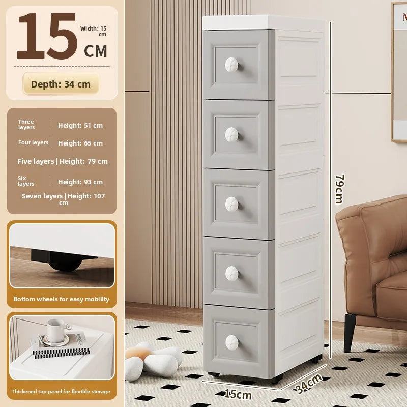 Drawer Style  Organizer Box Home Extreme Narrow Side Stand Cabinet Bathroom  Storage Box Kitchen Shelf
