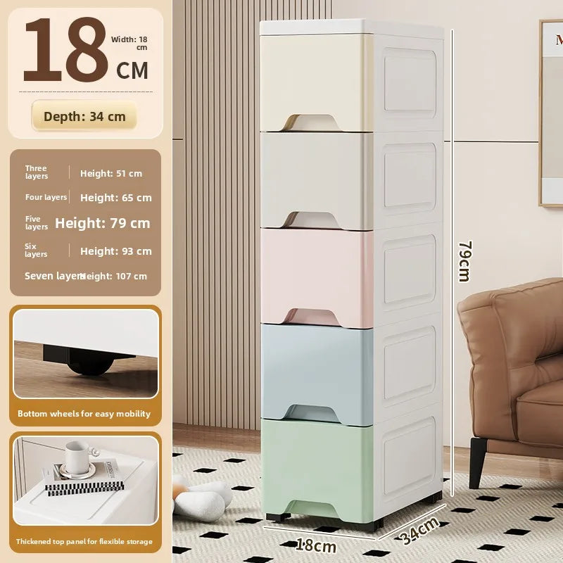 Drawer Style  Organizer Box Home Extreme Narrow Side Stand Cabinet Bathroom  Storage Box Kitchen Shelf