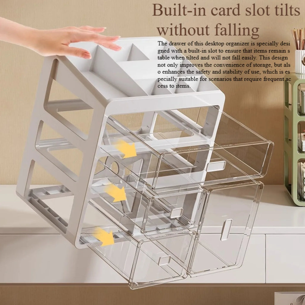 Drawer Desktop Organizer, Organizer Drawers, Desk Stationery Organizer, Multifunctional Dustproof Large Capacity Office Shelf