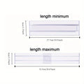 Drawer Dividers Organizers 1 Pack Adjustable 8cm High Expandable from 27.7-52.5cm Kitchen Drawer Organizer Clear Plastic