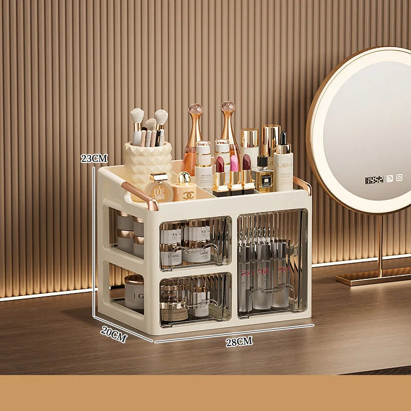 Fashion Makeup Organizer Drawer Type Cosmetic Storage Box Large Capacity Skincare Organizer for Bathroom Vanity Desk