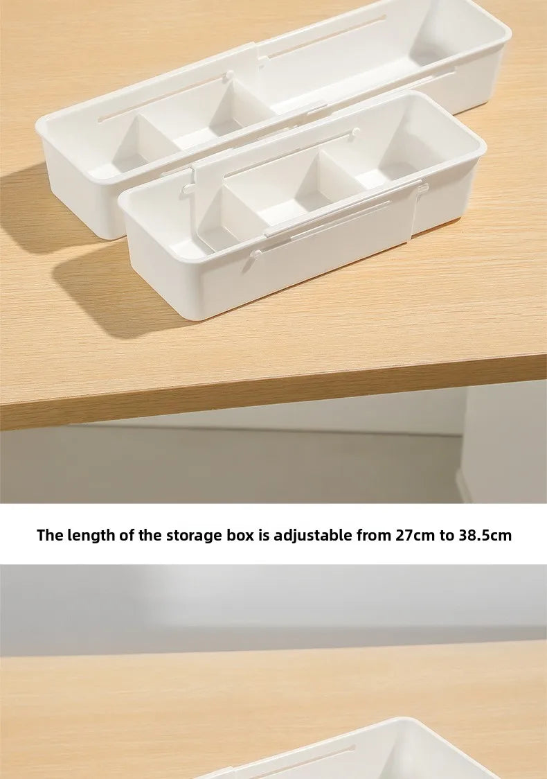 Drawer Organizer Box Home Retractable Sorting Kitchen Compartments Underwear Desktop Cutlery Storage Box