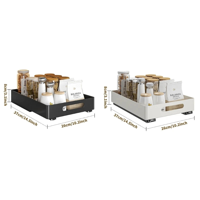 Extendable Cabinet Organizer Pull Out Drawer Practical Storage Rack for Book and Condiments Bedroom Organization Tool