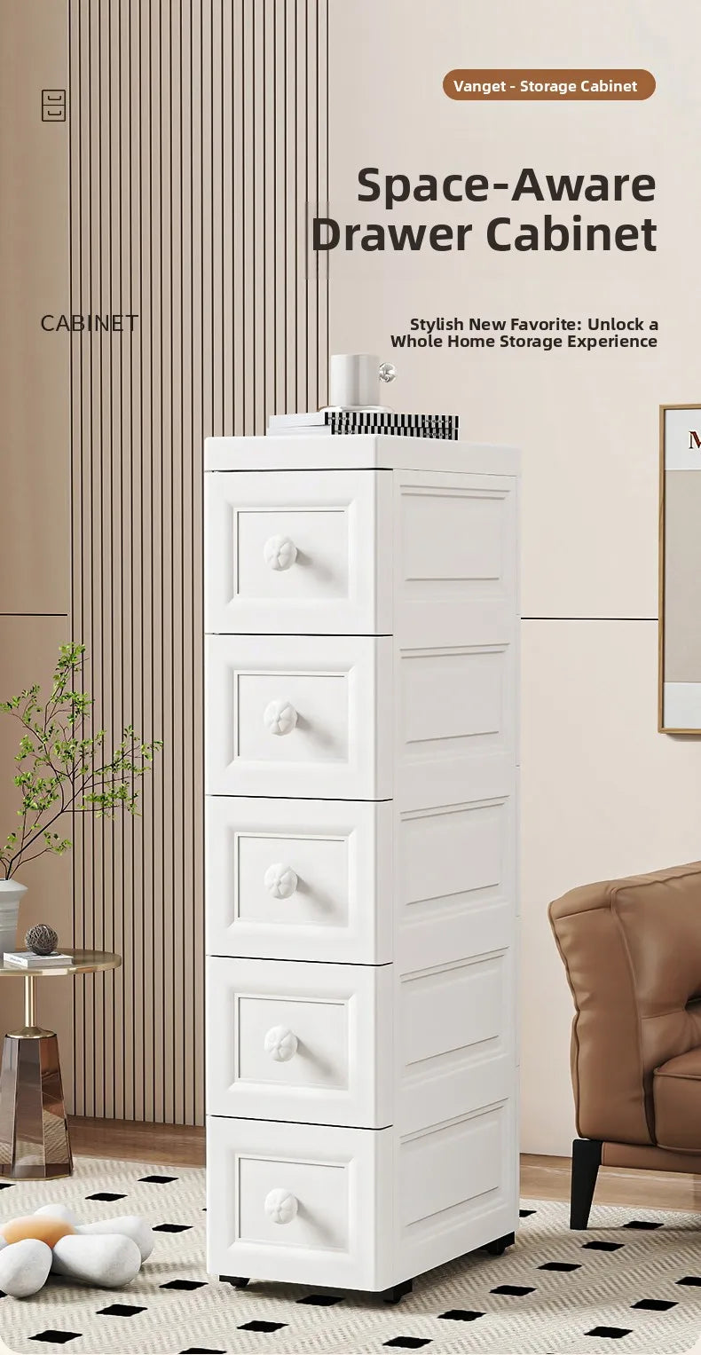Drawer Style  Organizer Box Home Extreme Narrow Side Stand Cabinet Bathroom  Storage Box Kitchen Shelf