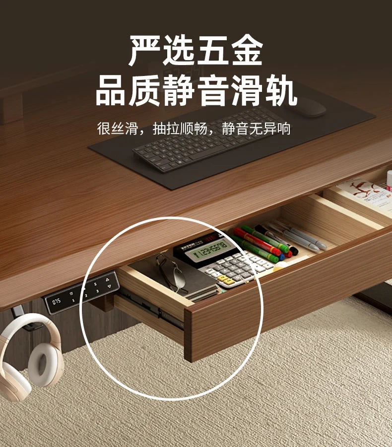 Solid Wood Desk Drawer Pull-Out Organizer Under-Desk Hidden Storage Box for Office Miscellaneous Storage for Documents
