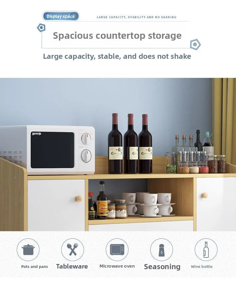 Drawer Modern Sideboard Kitchen Buffet Cabinet Dining Room Storage Furniture Organizer with ShelvesLarge  Sturdy Easy Assembly