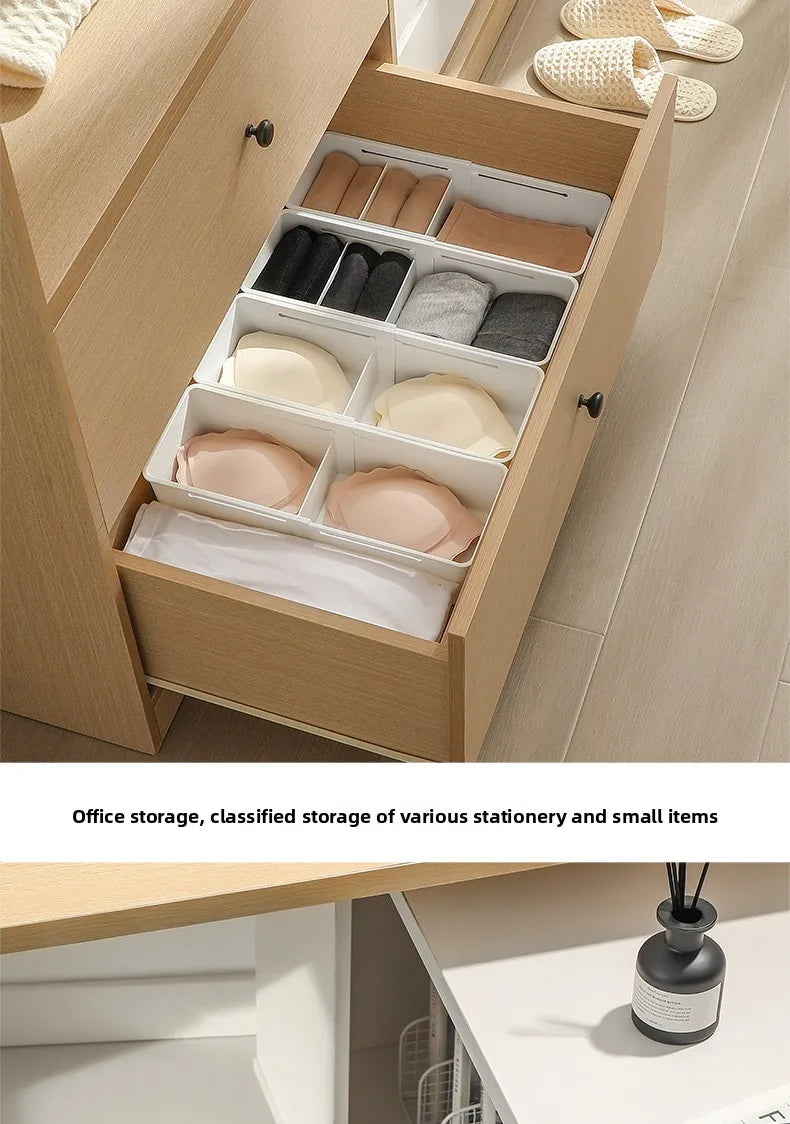 Drawer Organizer Box Home Retractable Sorting Kitchen Compartments Underwear Desktop Cutlery Storage Box