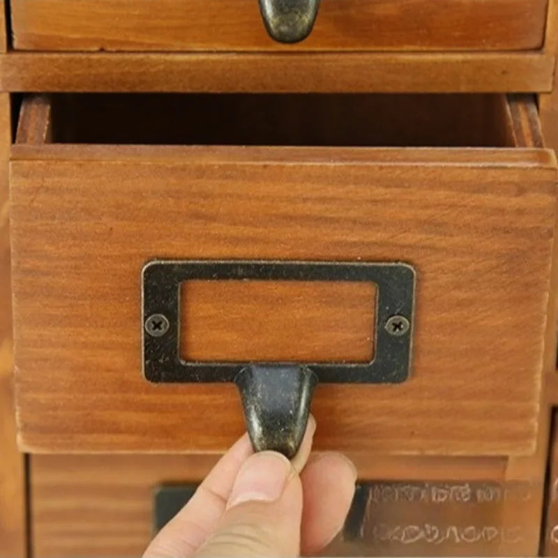 Drawer Type Storage Box Wood Organizer Boxes Large Wooden Decorative Living Room Storage Container Multifunctional Accessory Bin