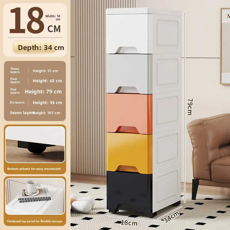 Drawer Style  Organizer Box Home Extreme Narrow Side Stand Cabinet Bathroom  Storage Box Kitchen Shelf