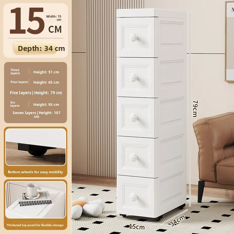 Drawer Style  Organizer Box Home Extreme Narrow Side Stand Cabinet Bathroom  Storage Box Kitchen Shelf
