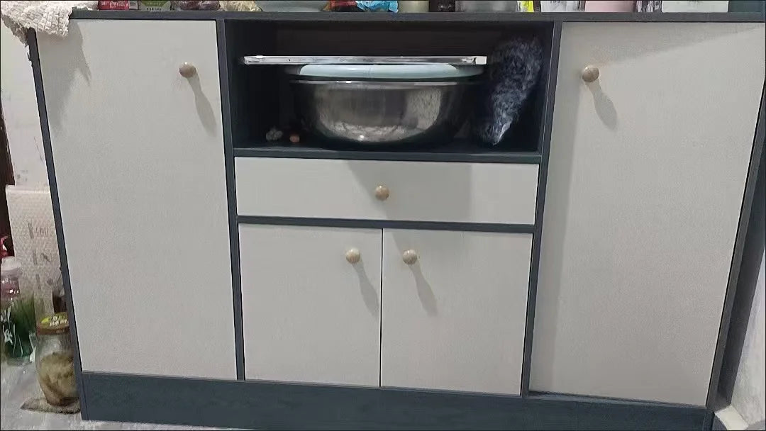 Drawer Modern Sideboard Kitchen Buffet Cabinet Dining Room Storage Furniture Organizer with ShelvesLarge  Sturdy Easy Assembly
