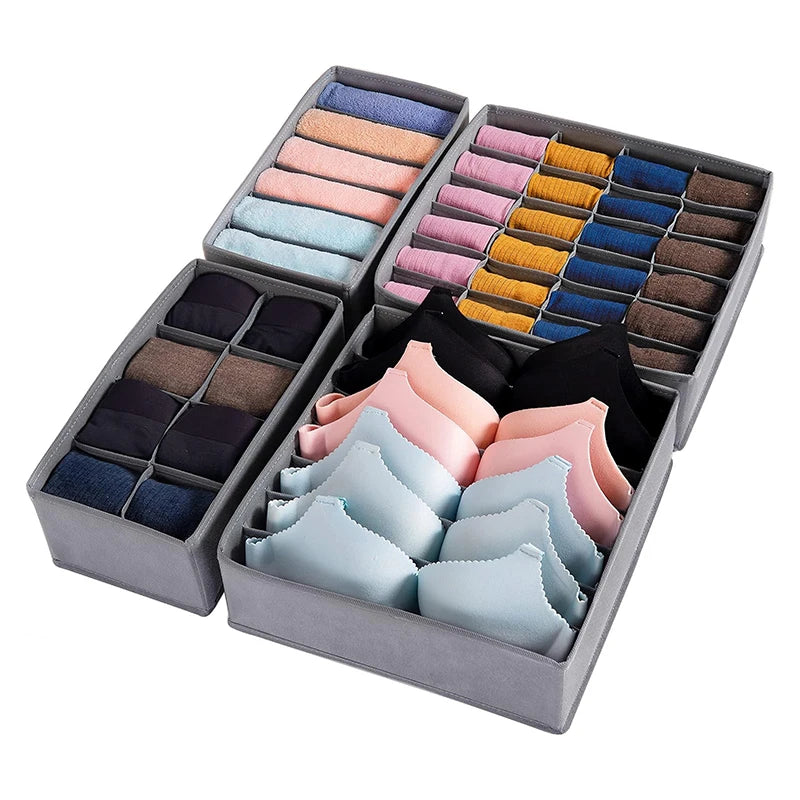 Home wardrobe drawer organizers - clothing, underwear, socks, bra organizers - essential home necessities cabinet organization