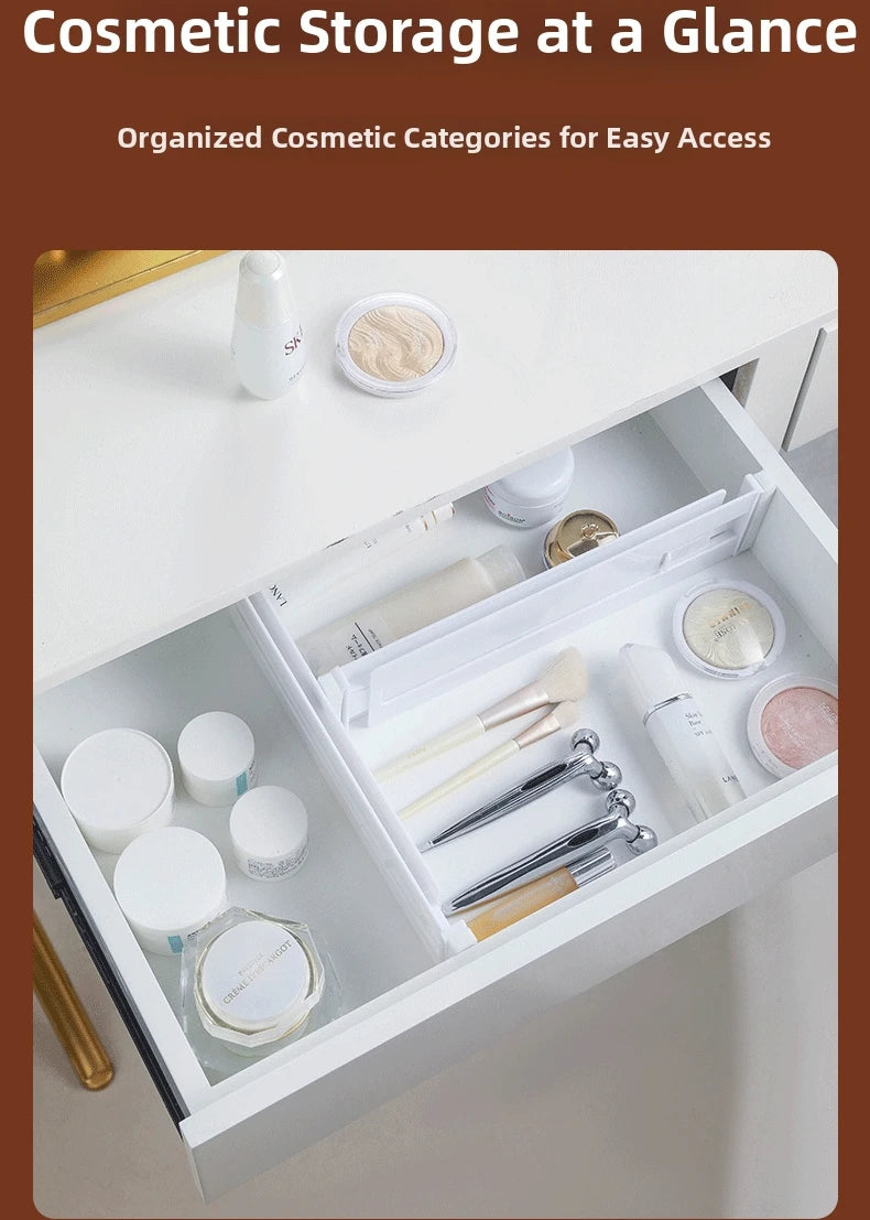 Drawer Dividers, Adjustable Drawer Organizer, Clear Expandable Dresser Organizer for Clothes Kitchen Utensils Tableware Draw