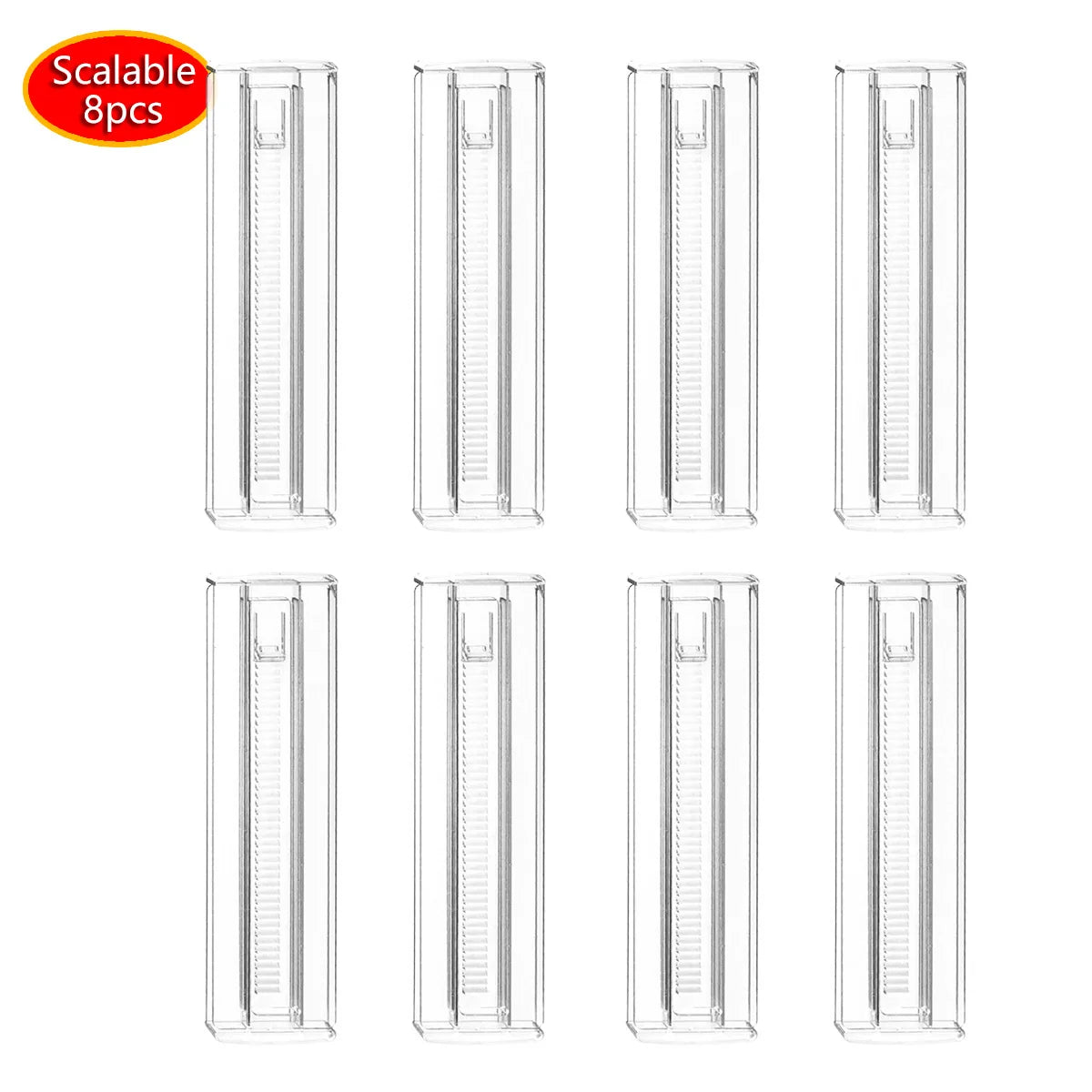 Drawer Dividers, Adjustable Drawer Organizer, Clear Expandable Dresser Organizer for Clothes Kitchen Utensils Tableware Draw