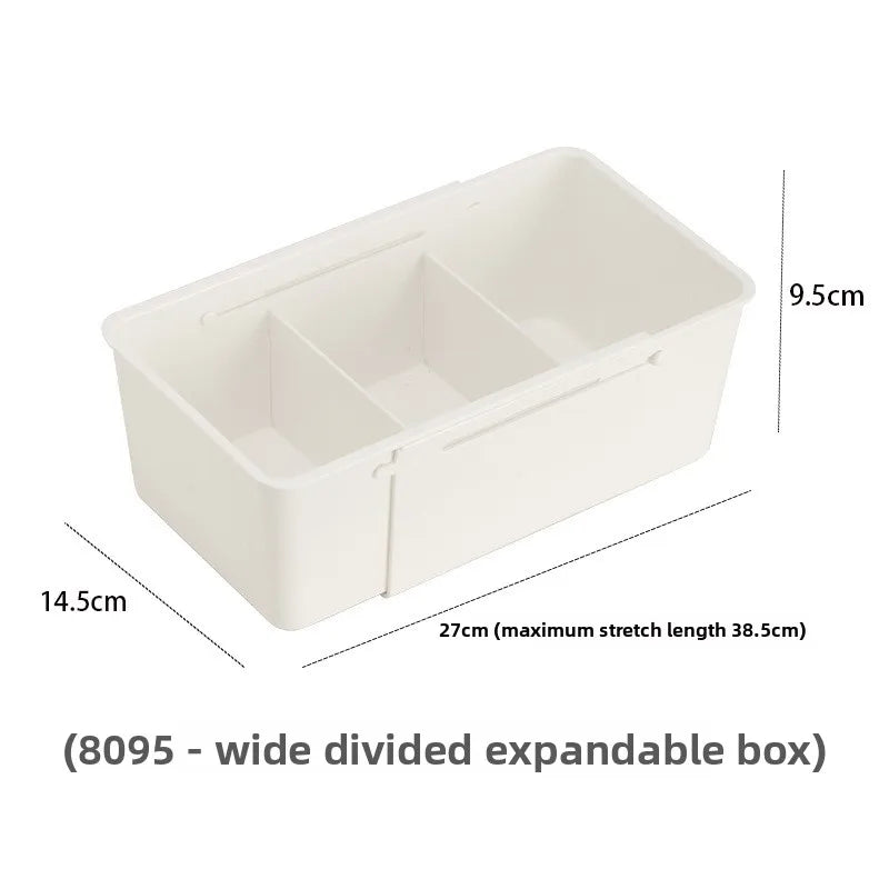 Drawer Organizer Box Home Retractable Sorting Kitchen Compartments Underwear Desktop Cutlery Storage Box