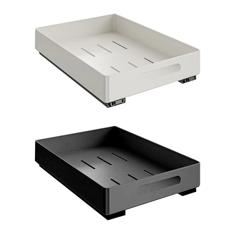 Extendable Cabinet Organizer Pull Out Drawer Practical Storage Rack for Book and Condiments Bedroom Organization Tool