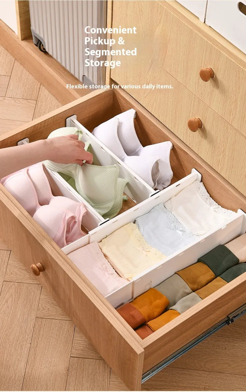 Drawer Organizer Dividers for Clothes Underwear Socks Storage Box Partition Boards for Kitchenware Cosmetics Free-Combination