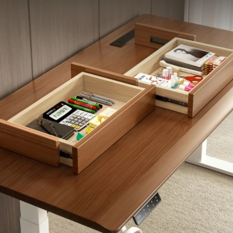 Solid Wood Desk Drawer Pull-Out Organizer Under-Desk Hidden Storage Box for Office Miscellaneous Storage for Documents