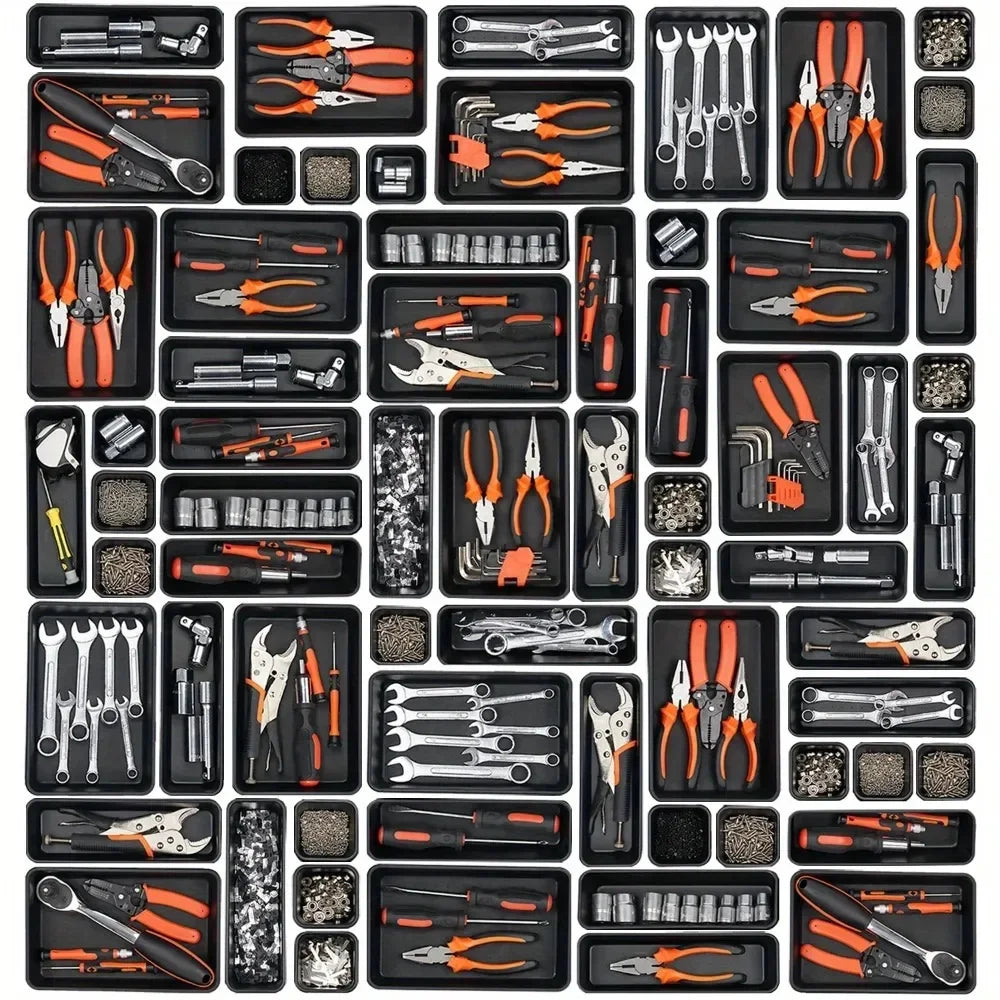 Drawer Organization 8/26/47pcs Tool Tray Tool Box Organizer Tray Dividers Set Workbench Cabinet Bins Tool Chest Garage Hardware