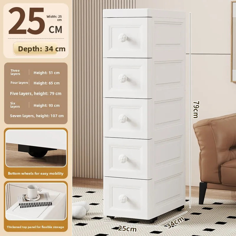 Drawer Style  Organizer Box Home Extreme Narrow Side Stand Cabinet Bathroom  Storage Box Kitchen Shelf