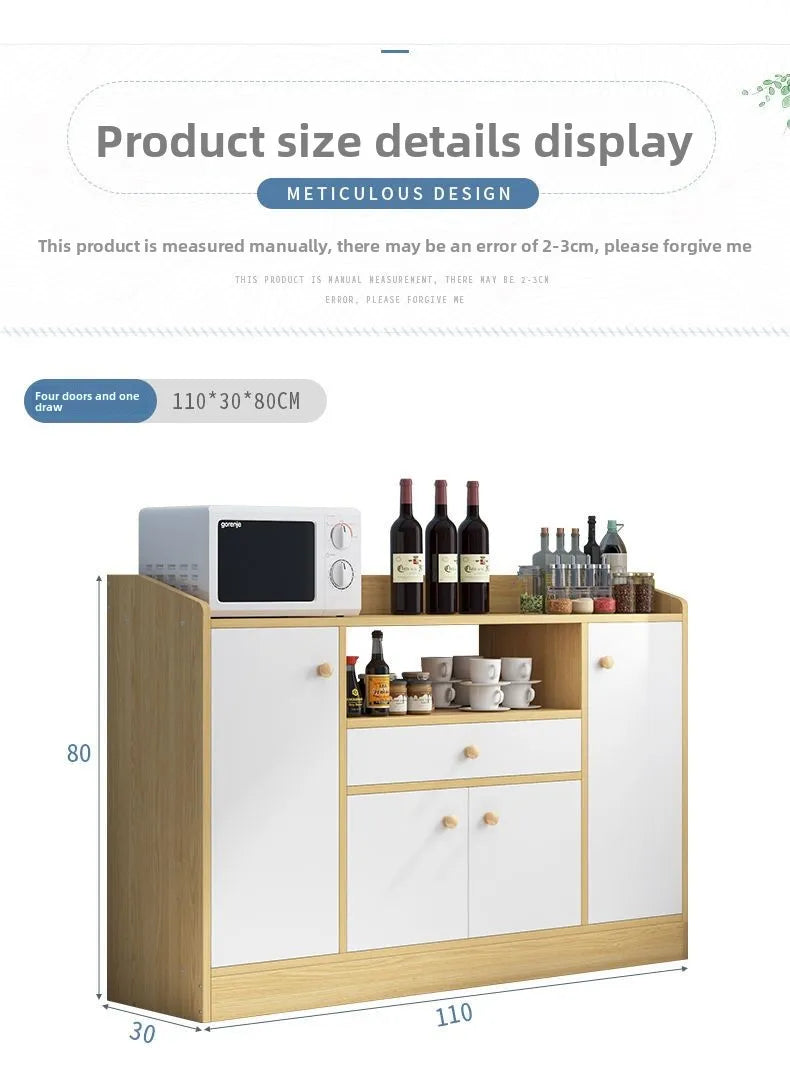 Drawer Modern Sideboard Kitchen Buffet Cabinet Dining Room Storage Furniture Organizer with ShelvesLarge  Sturdy Easy Assembly