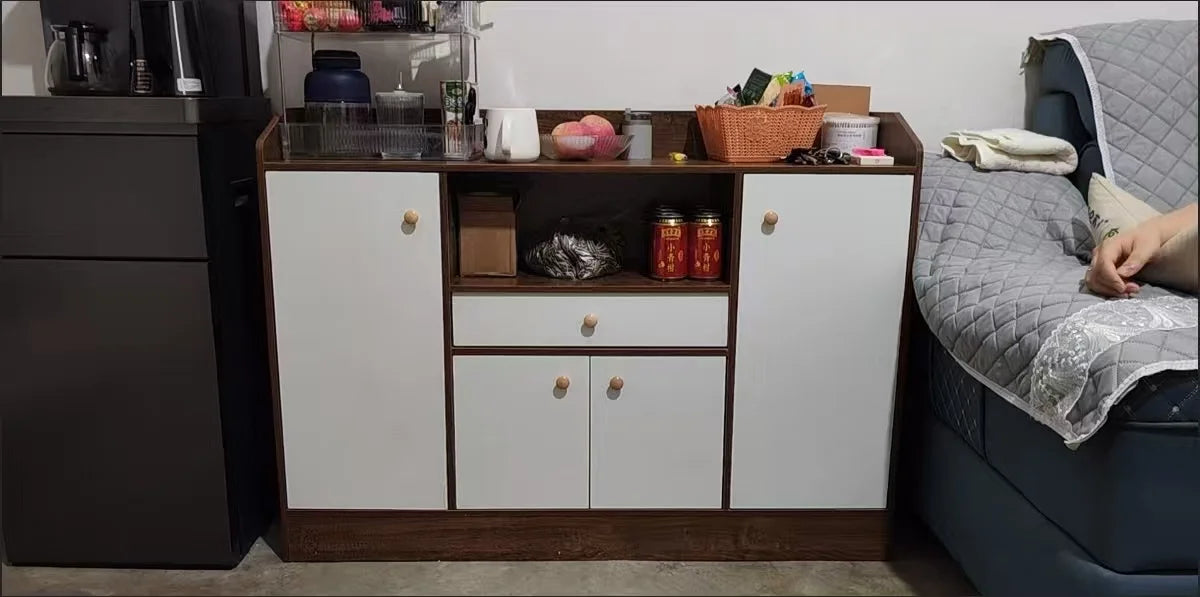 Drawer Modern Sideboard Kitchen Buffet Cabinet Dining Room Storage Furniture Organizer with ShelvesLarge  Sturdy Easy Assembly