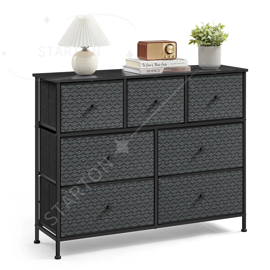 Dresser for Bedroom Closet Organizer and Storage Cabinet with 7 Fabric Drawers Chest of Drawers