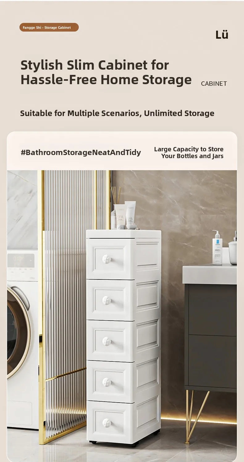 Drawer Style  Organizer Box Home Extreme Narrow Side Stand Cabinet Bathroom  Storage Box Kitchen Shelf